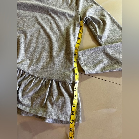 J. Crew basic long sleeve peplum tee gray Size S big cotton lightweight - Picture 12 of 16
